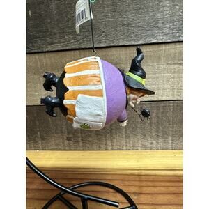 Midwest Of Cannon Falls Halloween Christmas Flying Witch And Spider Ornament 4”